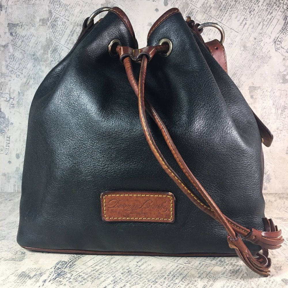 Dooney & Bourke Florentine Vacchetta Leather Bucket Bag Vintage  Shoulder Bag
